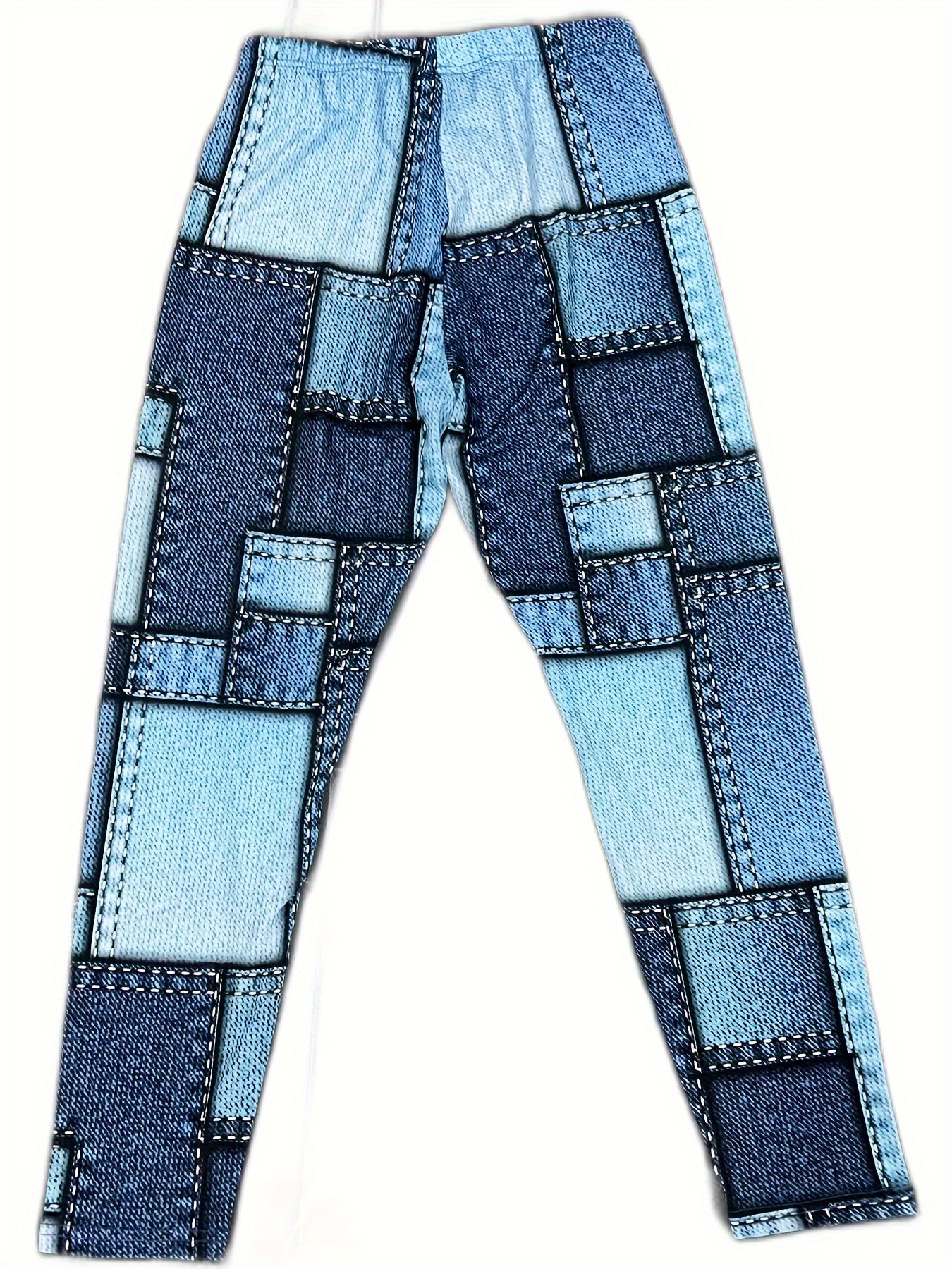 Casual Denim Print Skinny Leggings