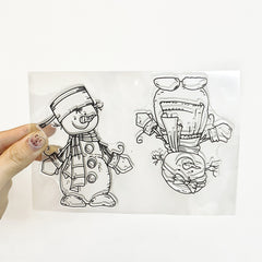 Snowman Transparent Silicone Stamp