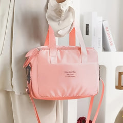 Pink Insulated Lunch Bag Reusable Leak Proof Bento Box with Adjustable Strap