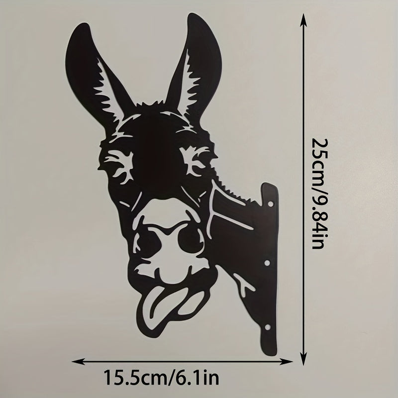 Donkey Tongue Out Silhouette Farmhouse Garden Decor