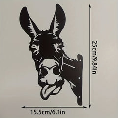 Donkey Tongue Out Silhouette Farmhouse Garden Decor