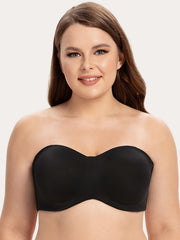 Seamless Underwire Minimizer Bandeau Bra