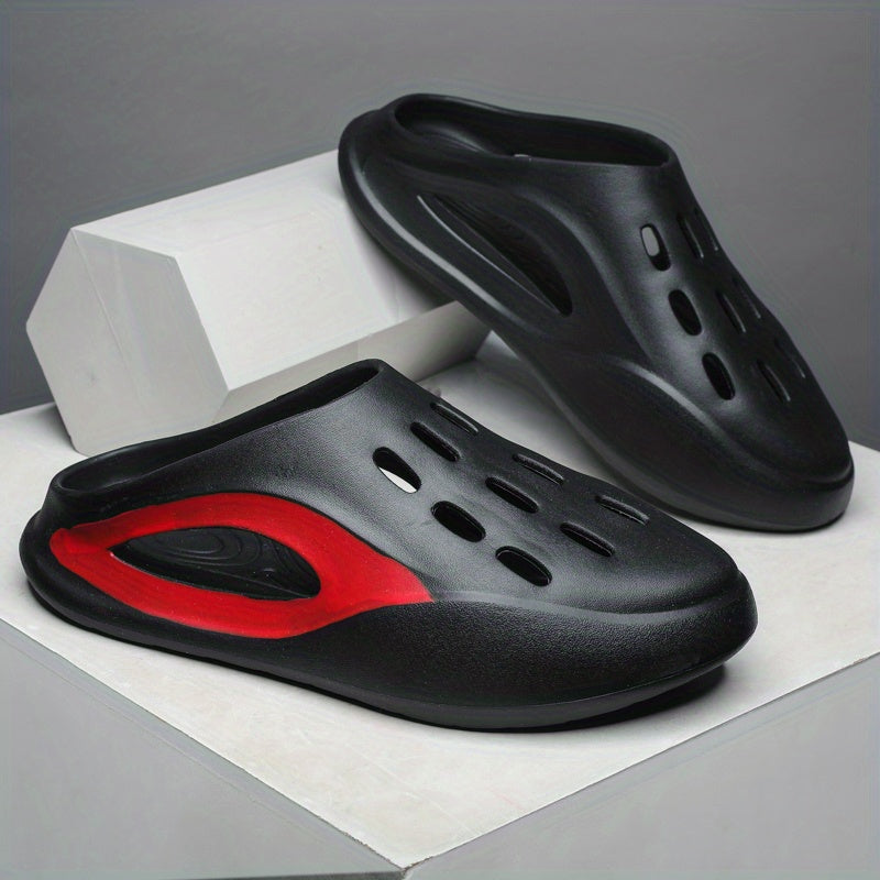 Men's Lightweight Slip On Foam Clogs Hollow Out Non Slip Garden Shoes