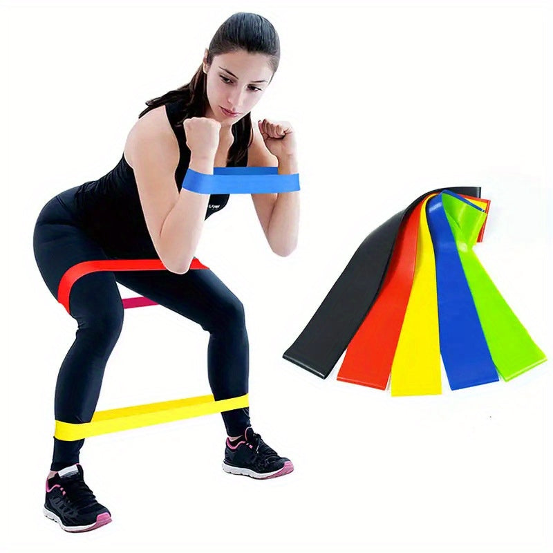 5pcs TPE Tension Ring Elastic Resistance Band Yoga Training