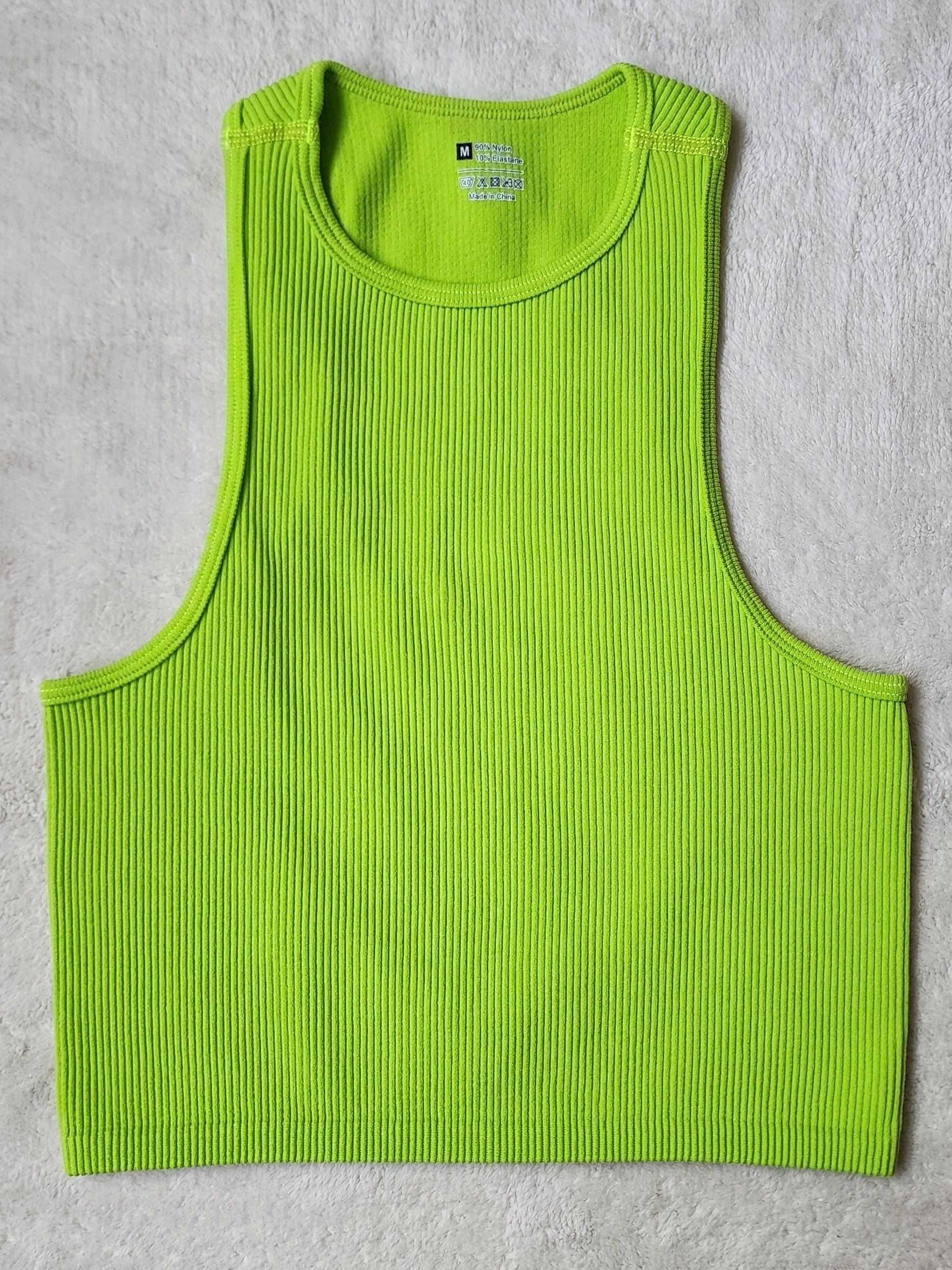 Ribbed Sports Yoga Tank Top Racerback Sleeveless Crop Top