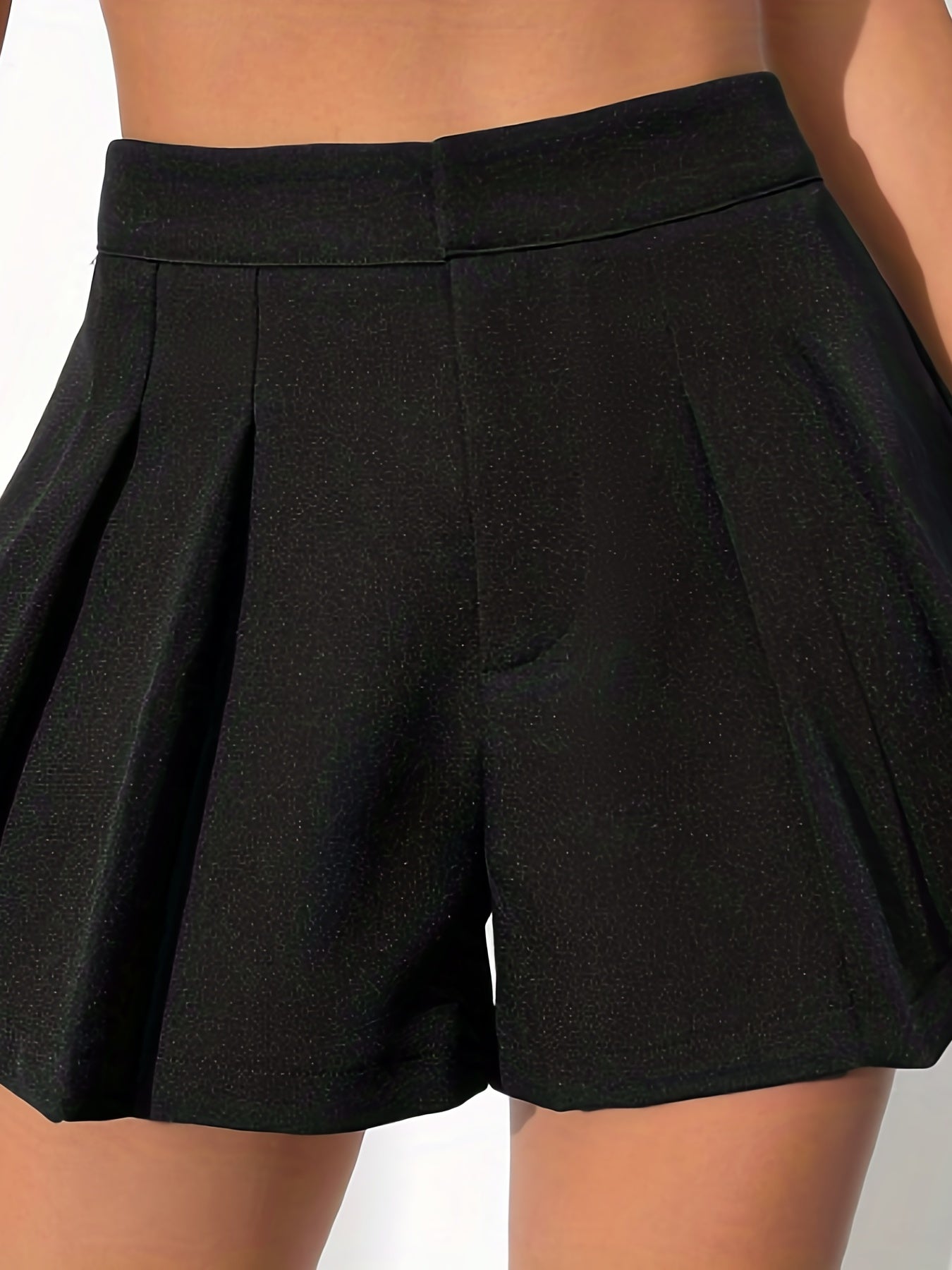 High Waist Pleated Shorts for Women
