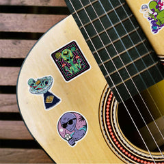 50 Alien PVC Graffiti Cartoon Waterproof Stickers for Phone Luggage Notebook