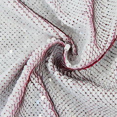 1pc 5mm Reversible Fish Scale Sequin Backdrop Fabric 1 Yards 49inch