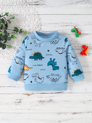 Toddler Boys Car Print Long Sleeve Sweatshirt