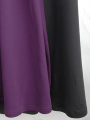 2 Pack Plus Size Nightdress Set Solid Round Neck Medium Stretch