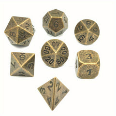 7pcs Zinc Alloy Metal Dice Set for Table Games