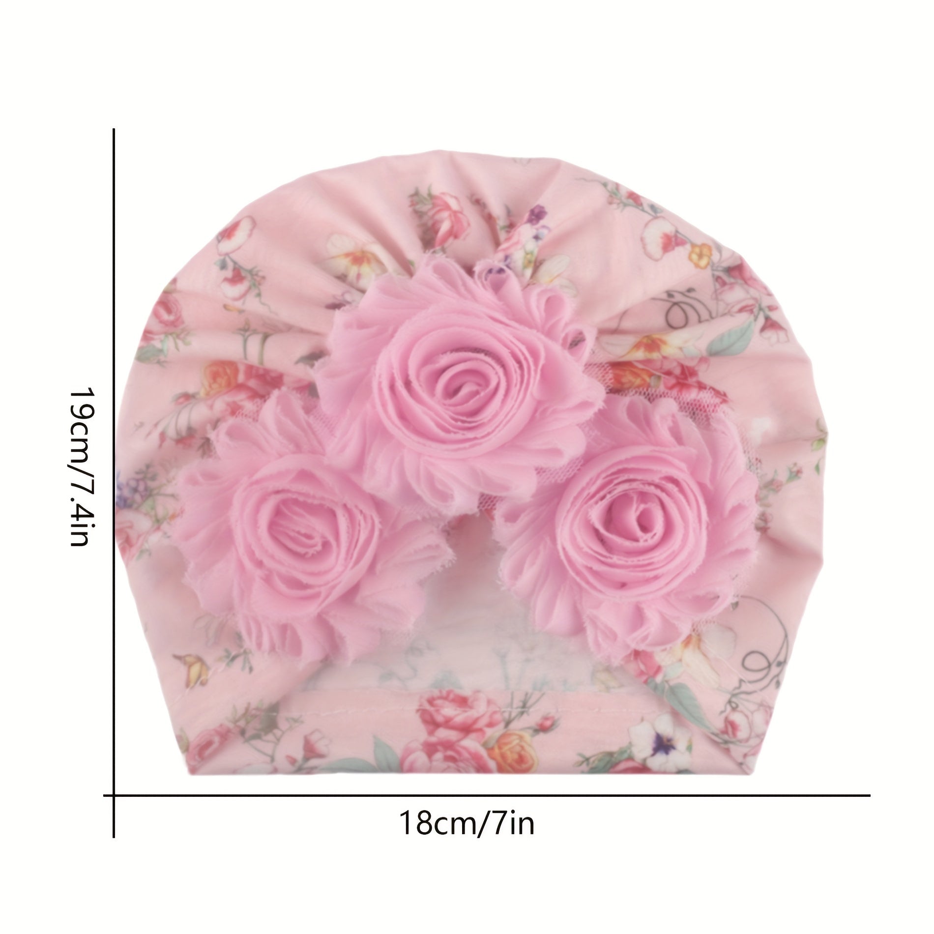 Floral Print Baby Headscarf, 0-3 Years Old