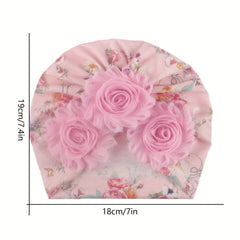 Floral Print Baby Headscarf, 0-3 Years Old