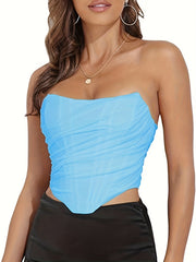 Strapless Zipper Corset Bustier Body Shaper