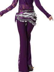 Belly Dance Hip Skirt Coins Scarf Sequin Wrap Skirt