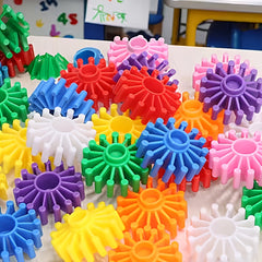 Colorful Gear Shaped Building Blocks Toy Set Ages 3 Creative Play & Home Fun