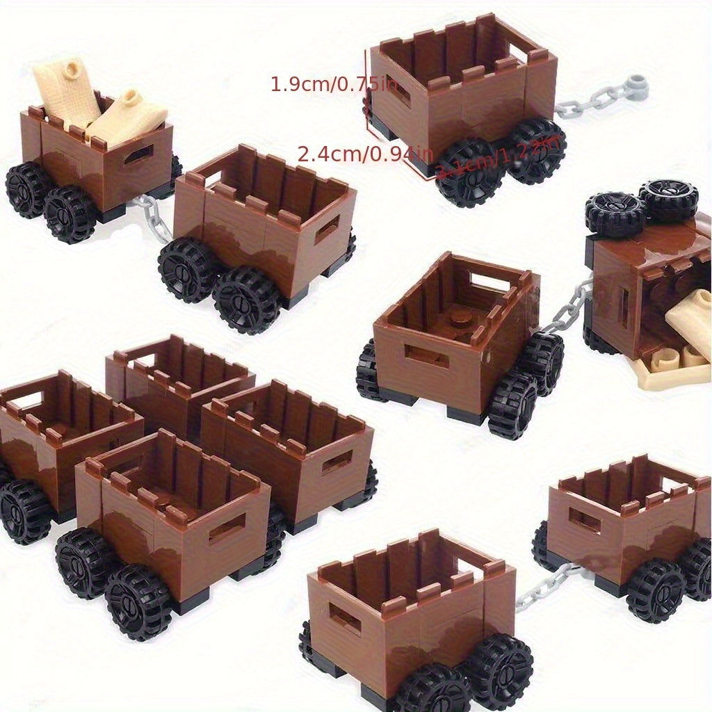 Mini Chain Truck Toy Set for DIY Building Blocks