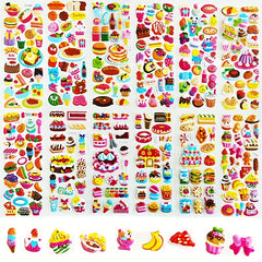 12pcs Dessert Sticker Crafts Scrapbooking Kids Puffy Children Stickers