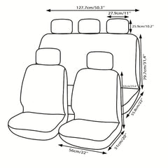 Car Seat Cover Set 5 seat 9 piece