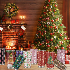Christmas Pattern Stainless Steel 590ml Insulated Tumbler