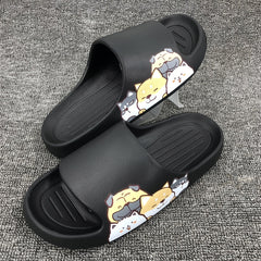 Men's Dog Cartoon Slides Comfortable Lightweight Slippers Indoor Outdoor