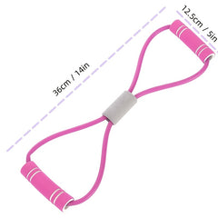 8 Shaped Resistance Band with Padded Handles for Home Workouts