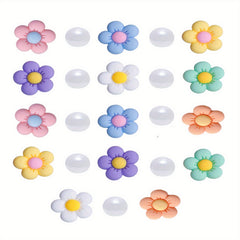 23pcs Cartoon Flower Charms Inserts Bogg Bag Silicone Lightweight Decorations