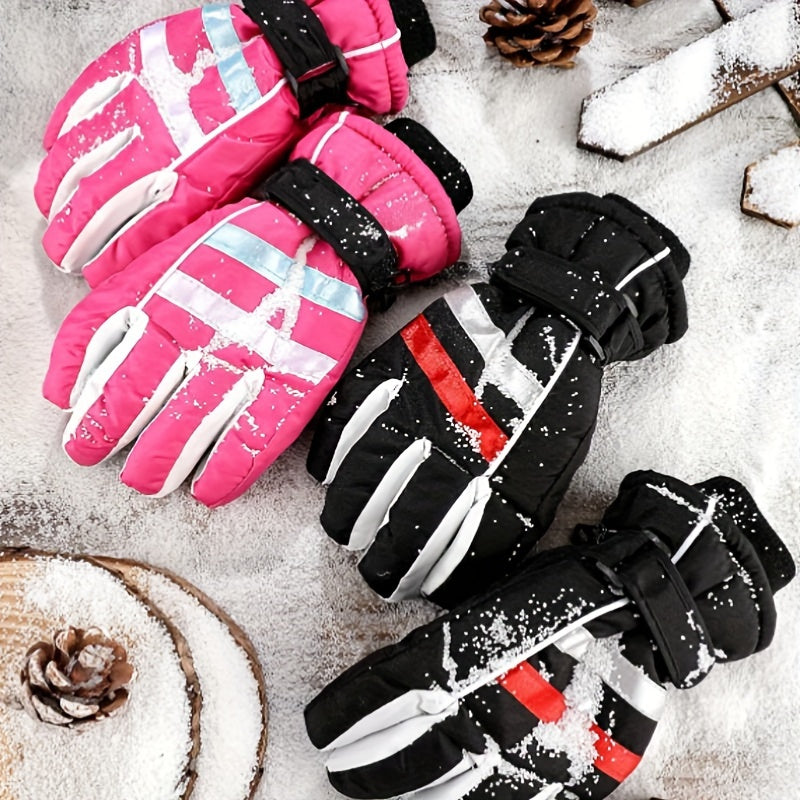 Kids Skiing Gloves Winter Waterproof Snowboard Gloves