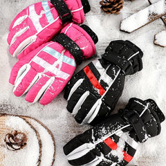 Kids Skiing Gloves Winter Waterproof Snowboard Gloves