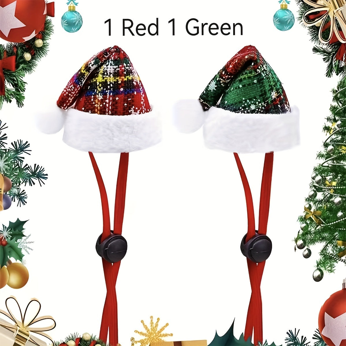 2pcs Christmas Pet Dog Hats Dog Party Caps