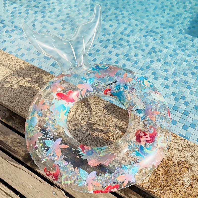 Mermaid Swimming Ring Transparent Swimming Float Pool Toy