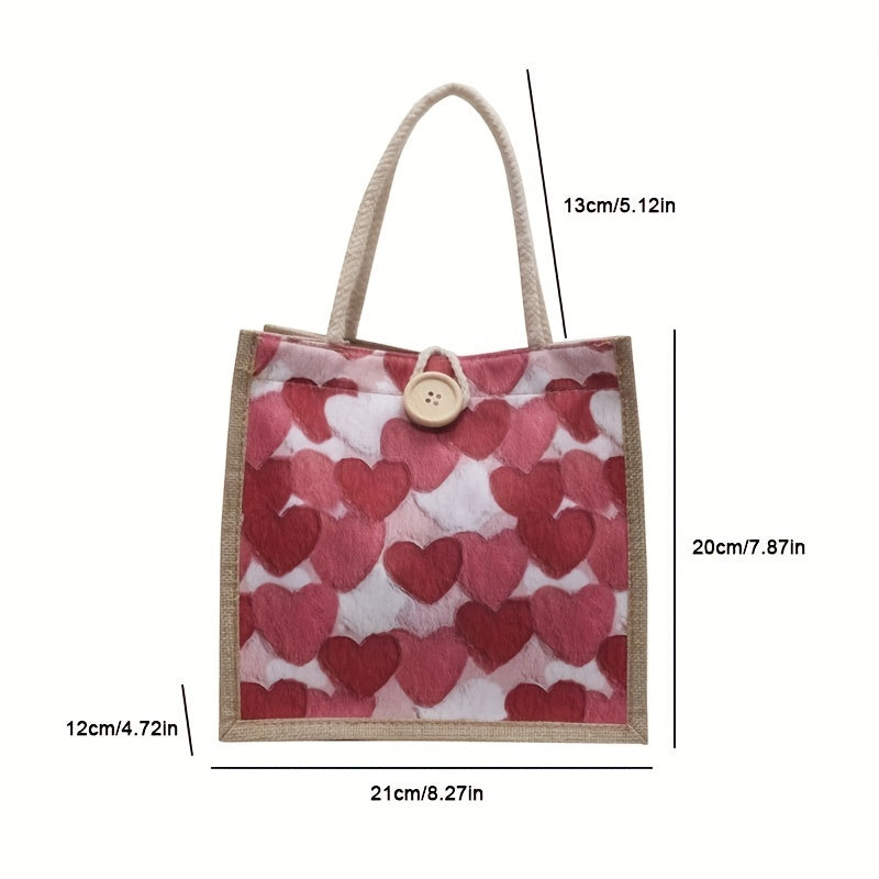Loving Heart Handbag Carrying Bag Shoulder Bag Shopping Bag