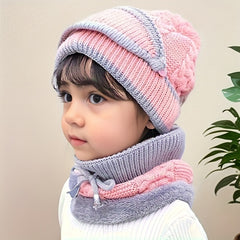 Kids Warm Hat Scarf Mask Set, Winter Ear Protection