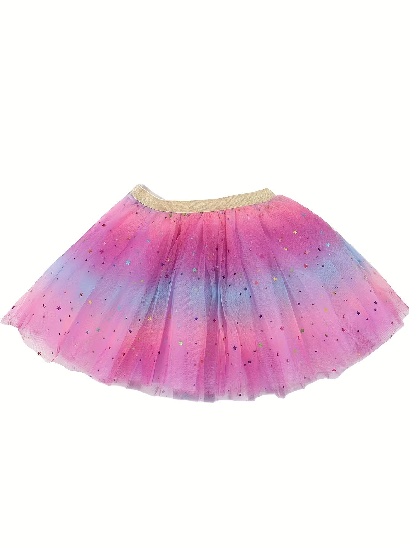 Sequin Rainbow Tutu Skirt Performance Dance Skirt Kids Clothes
