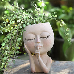 Nordic Character Garden Flower Pot - Ceramic Plant Pot