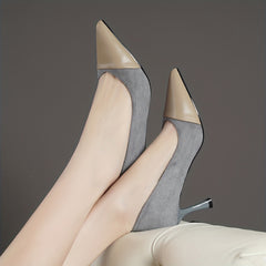 Women's Stiletto Heel Shoes Pointed Toe Block Pumps Dress Shoes