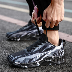 Men's Tie Dye Camo Lace Up Knit Sneakers