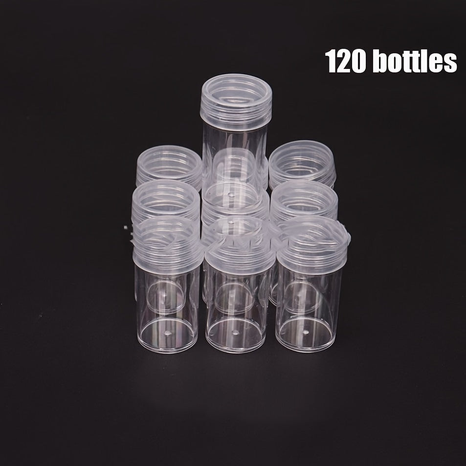 Clear Plastic Storage Bottle Diamond Painting Beads Organizer