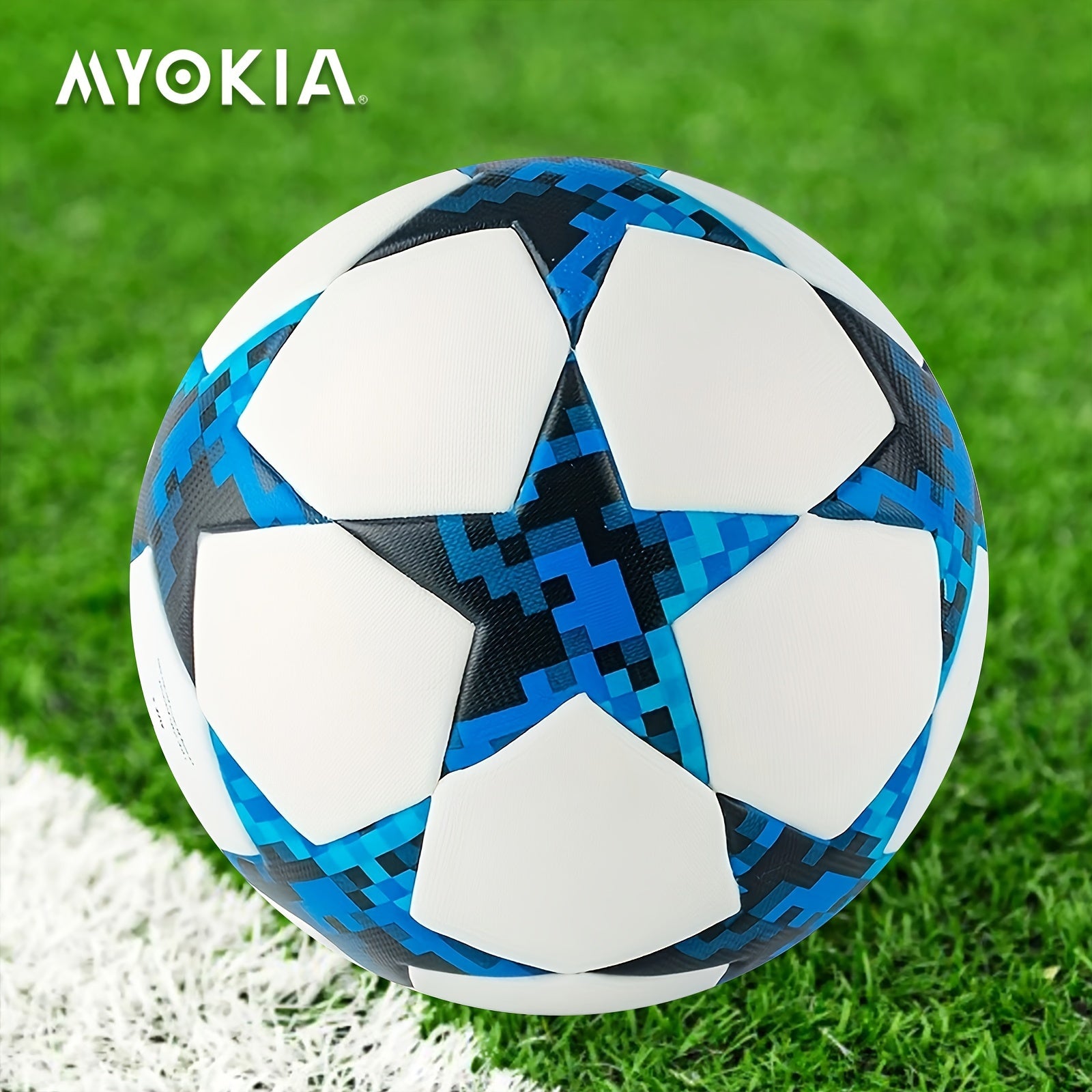 MYOKIA Hand Applied Leather Soccer Ball Seamless Size 5