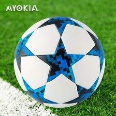MYOKIA Hand Applied Leather Soccer Ball Seamless Size 5