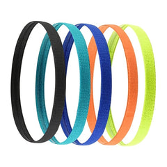 6 Pcs Thin Sports Headbands for Kids - Non Slip Elastic Headbands