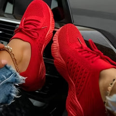 Women's Chunky Knit Sneakers Mesh Running Shoes