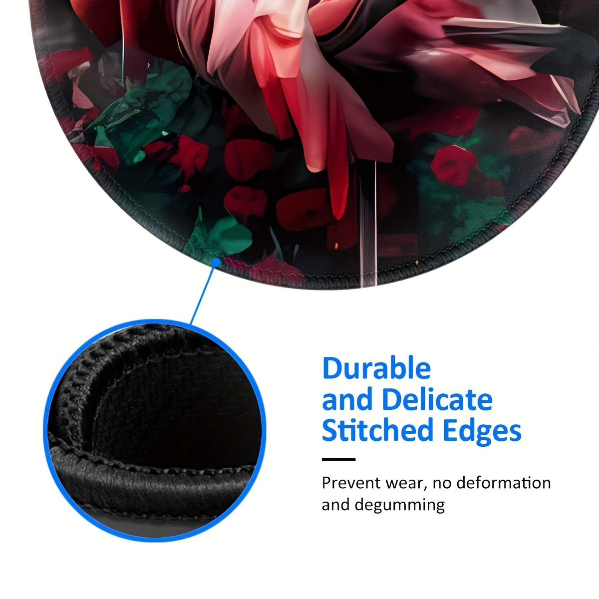 Flamingo Round Mouse Pad Non-slip Rubber Base Perfect for Gaming
