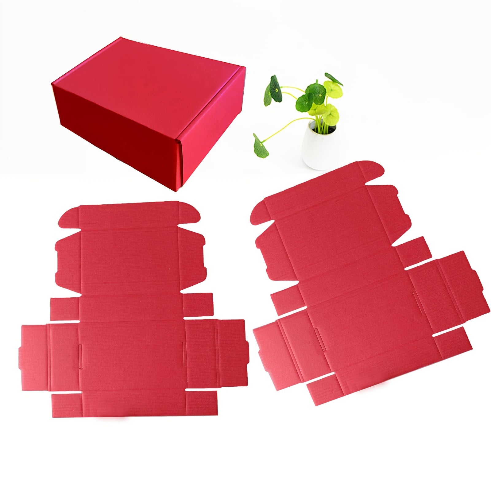 50pcs Red Small Mailer Boxes for Small Business Packaging