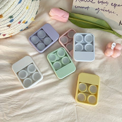 Travel Lens Case Box Mirror Tweezers Remover Tool Solution Bottle