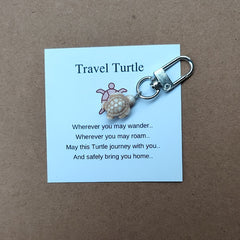 Travel Turtle Keychain Small Keyring Bag Purse Charm