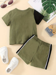2pcs Baby Boys Casual T shirt & Shorts Set Clothes
