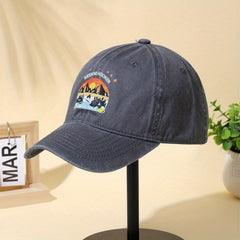 Distressed Cotton Dad Hat Vintage Washed Baseball Cap