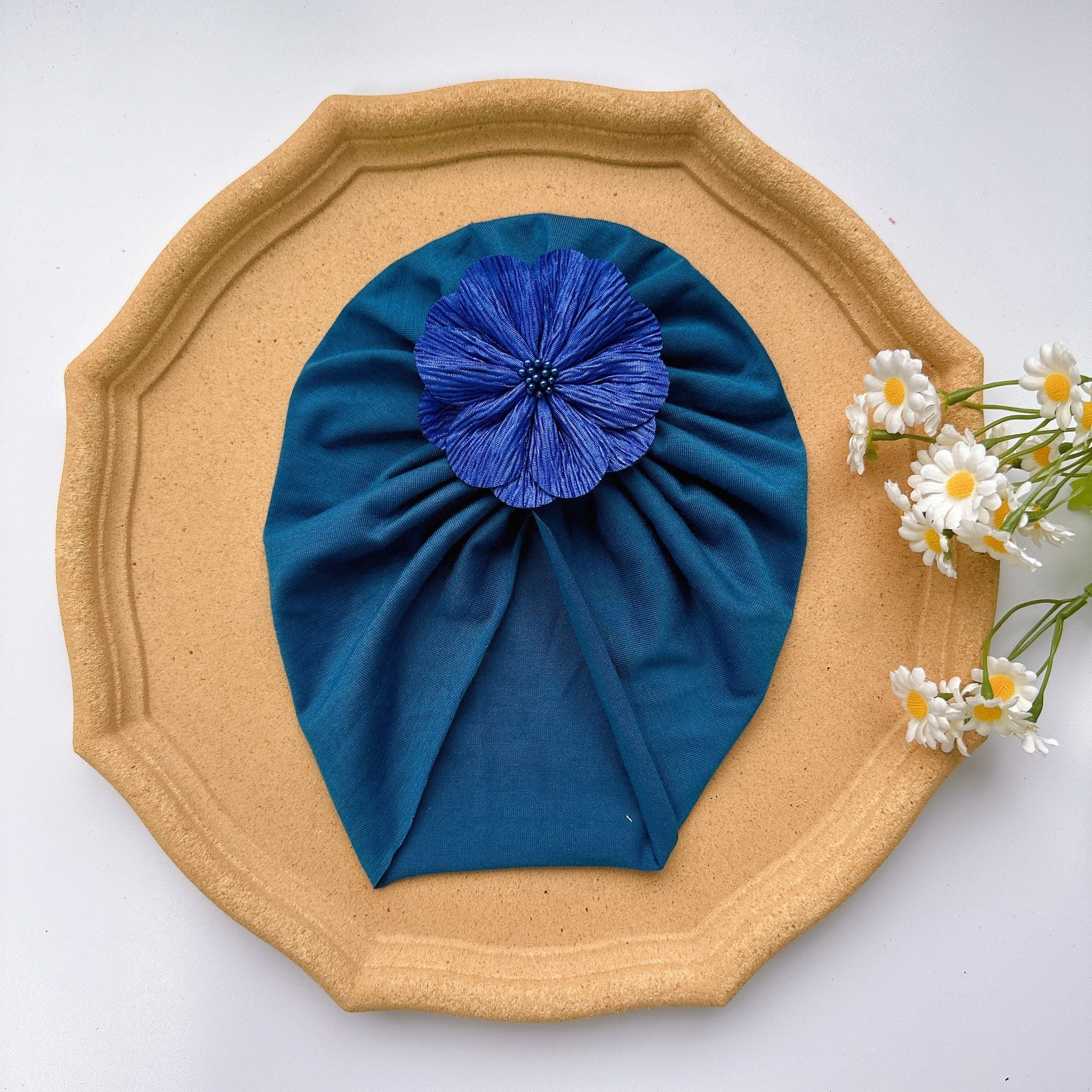 Baby Girls Flower Decor Turban Soft Hair Wrap Headband
