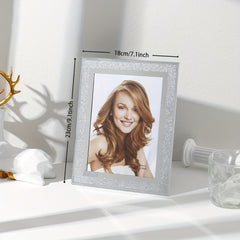 Crystal Glass Photo Frame Silvery Wedding Family Photo Frame